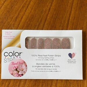 💅 3/$20 Color Street Glitter Nail Strips “Capital Rose” NWT. Unopened